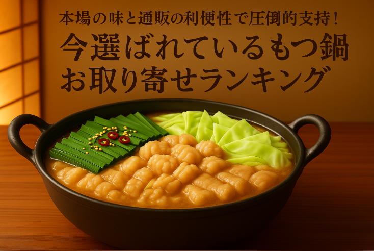 本場の味と通販の利便性で圧倒的支持！！今選ばれているもつ鍋お取り寄せランキング